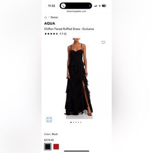 Aqua Elegant Black Tiered Dress